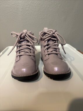 UGG Lilac Shimmer Lace-Up Kids Boots
